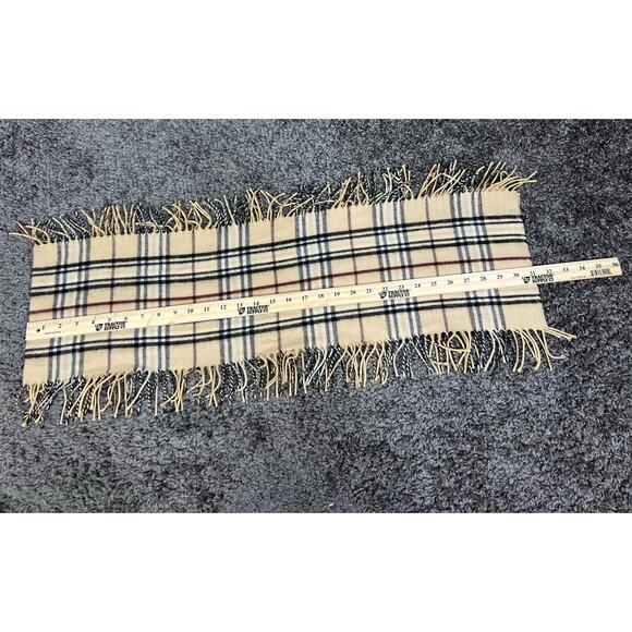 V FRAAS cashmink made in Germany plaid scarf wrap soft cozy fringe 62 X 9 - Picture 4 of 6